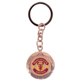 Manchester United sleutelhanger rosé goud bal
